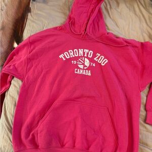 Gildan Pink Hoodie with Toronto Zoo Graphic